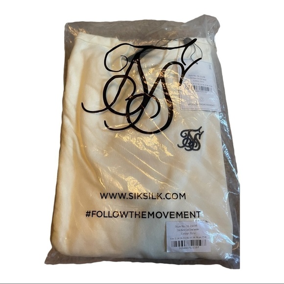 SIKSILK Ecru Essential Crew Sweatshirt - Picture 8 of 13